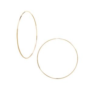 Secret Box New York_ Gold Dipped Oversized 4 Inch Hoop Earrings (D)
